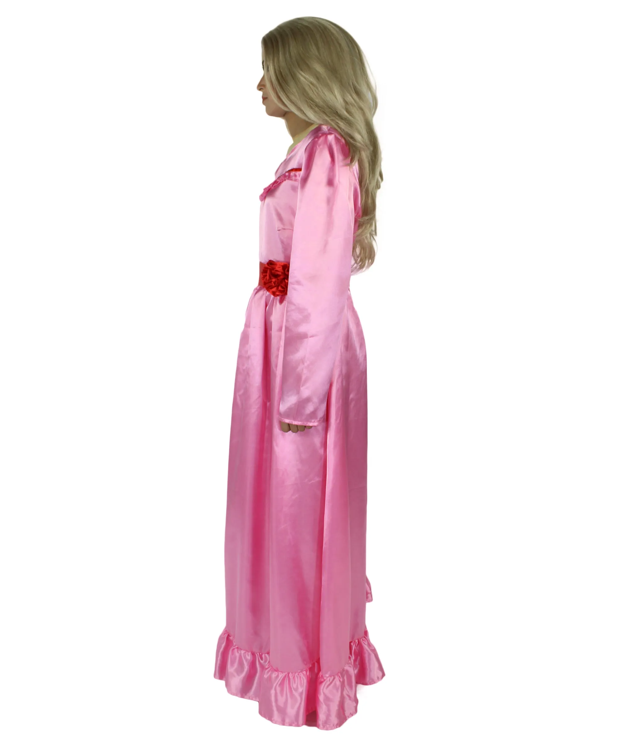 Evil Doll | Multi Color Options Long Maxi Dress in Satin-Feel | Premium Horror Halloween Costume