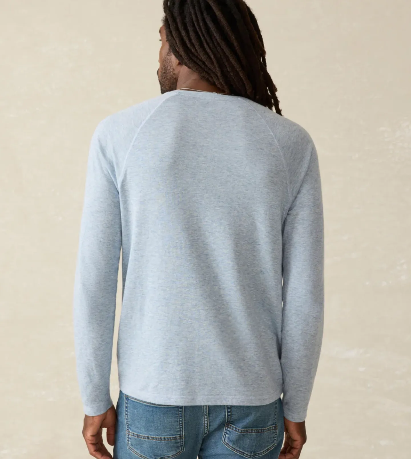 Faherty Men's Cloud Henley Light Blue