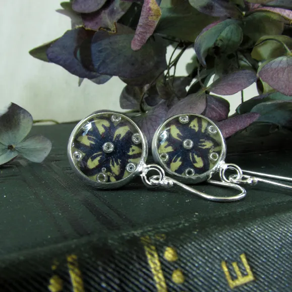 Fleur - silver plated earrings