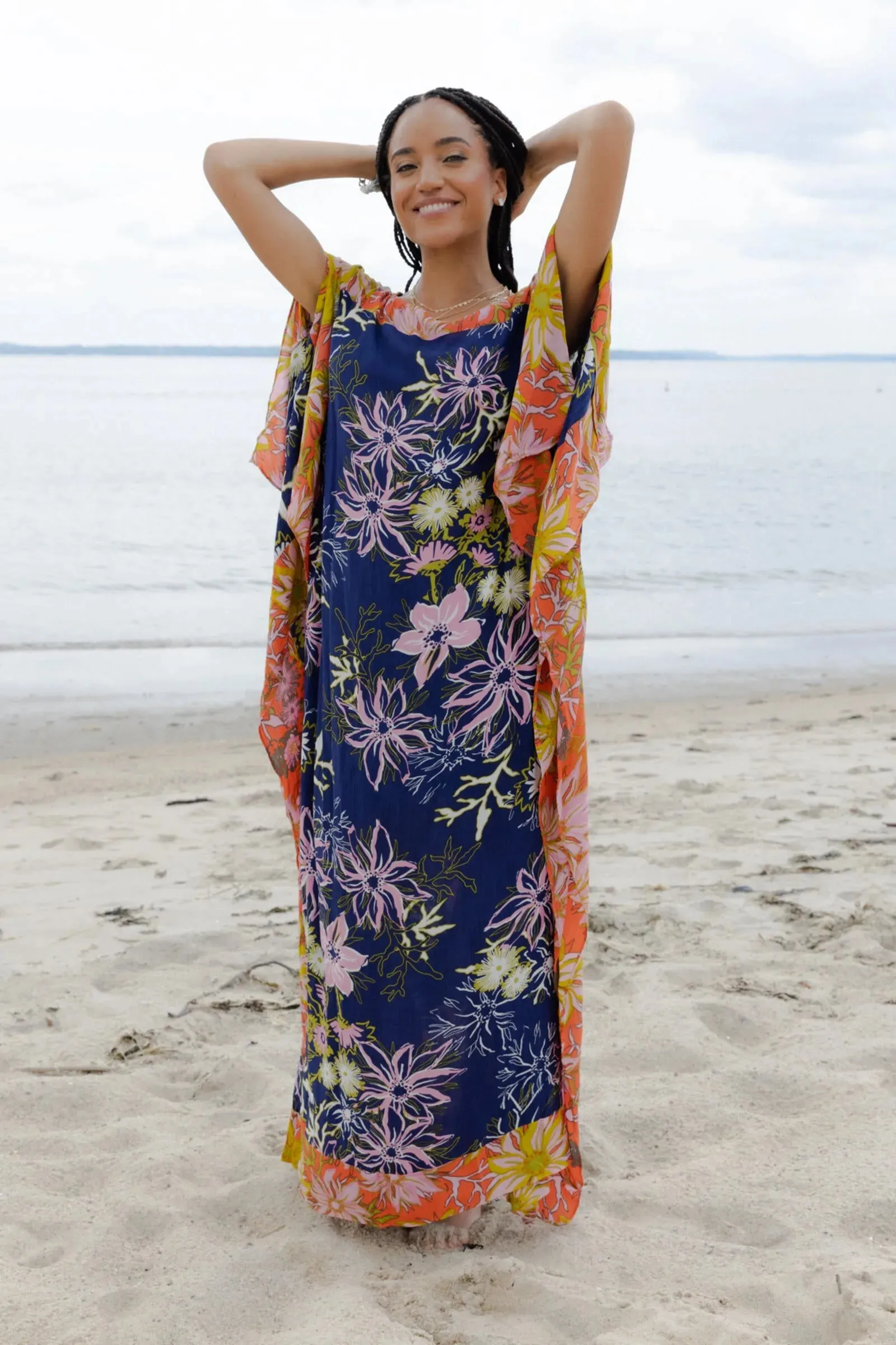 Floral Maxi Kaftan Dress