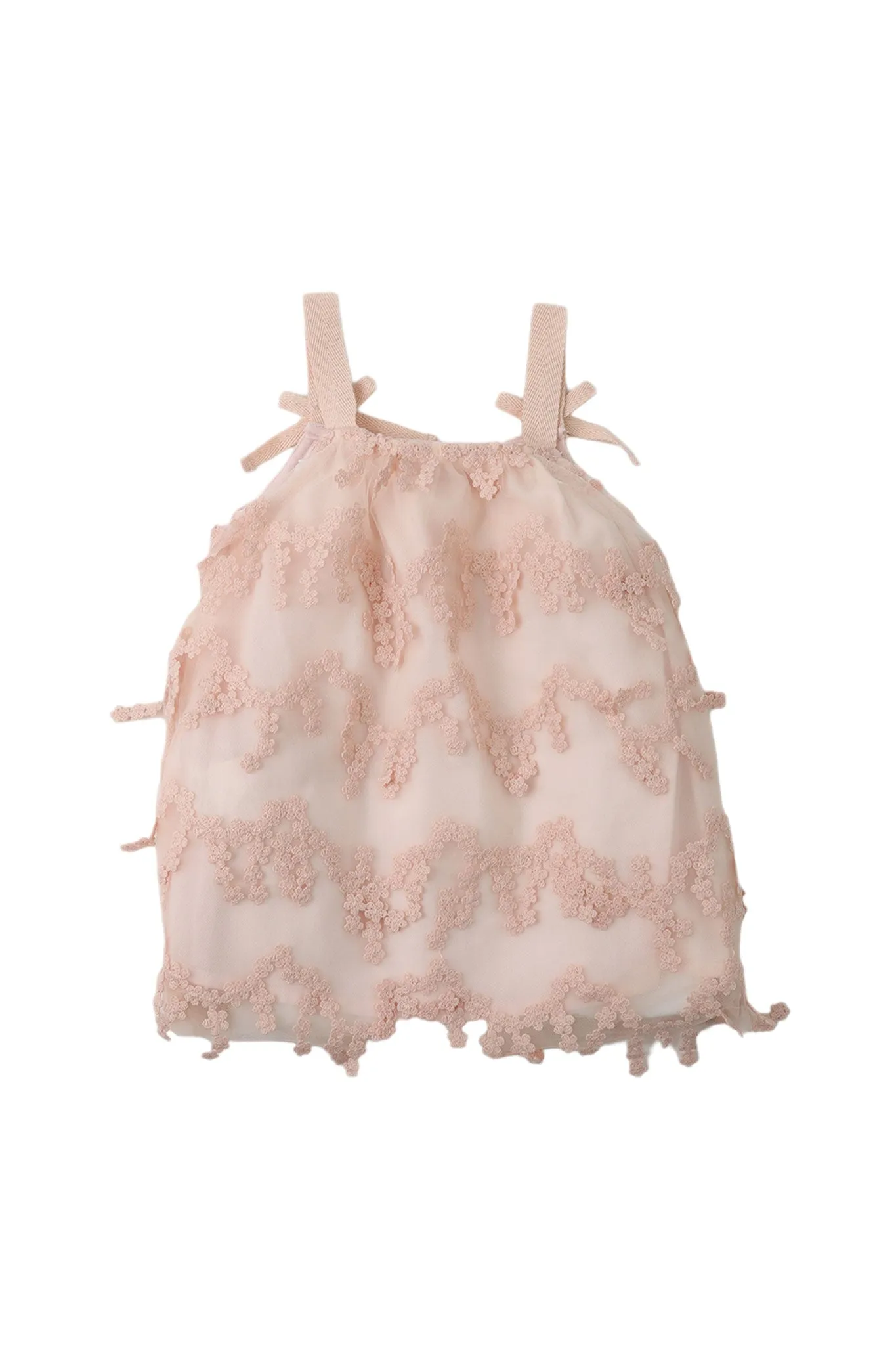 Gingersnaps Floral Fringes Tulle Dress