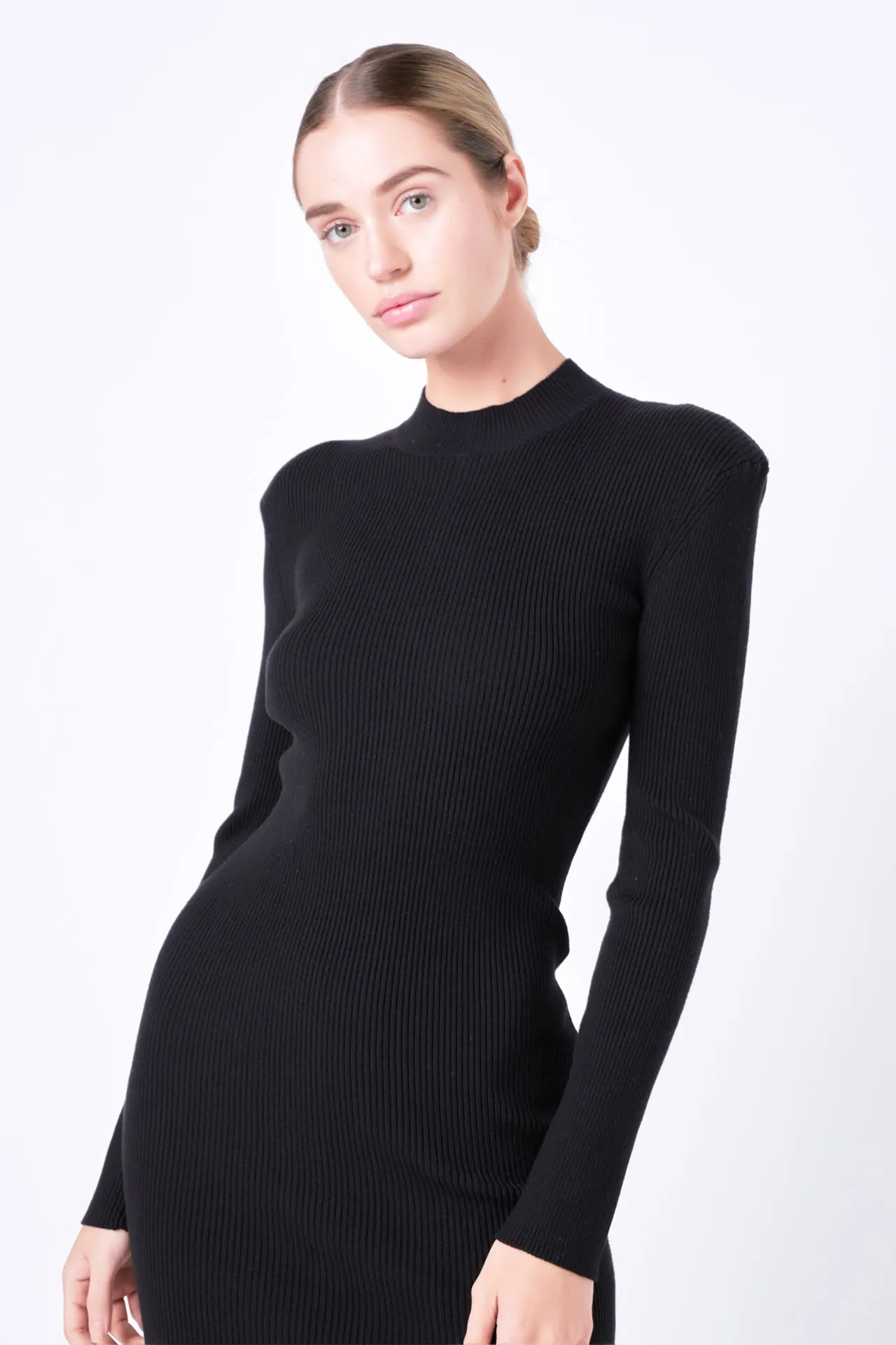 High Neck Knit Dress