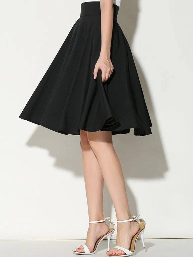 High Waist Pleated Skirt