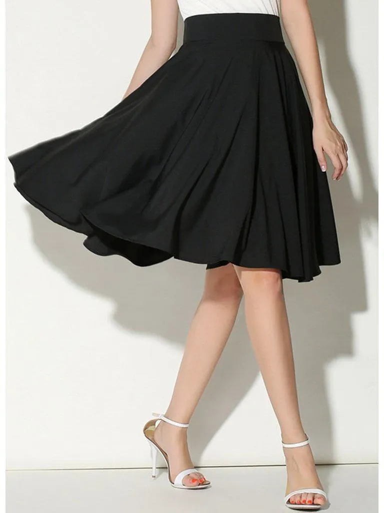 High Waist Pleated Skirt