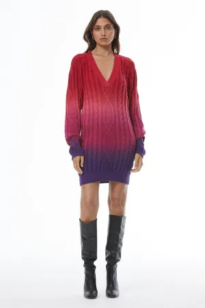 Holly Sweater Dress // Red Velvet Ombre ~ NO RETURNS