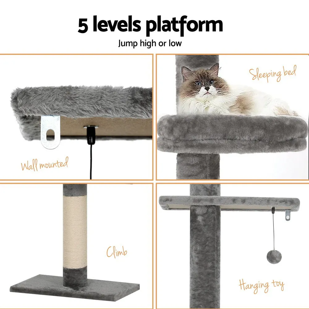 i.Pet Cat Tree Tower Scratching Post Scratcher Floor to Ceiling Cats Bed 290cm