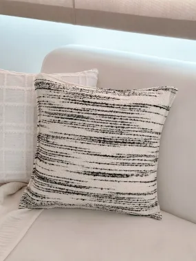 Irregular Black Lines Wool-Blend Cushion Cover