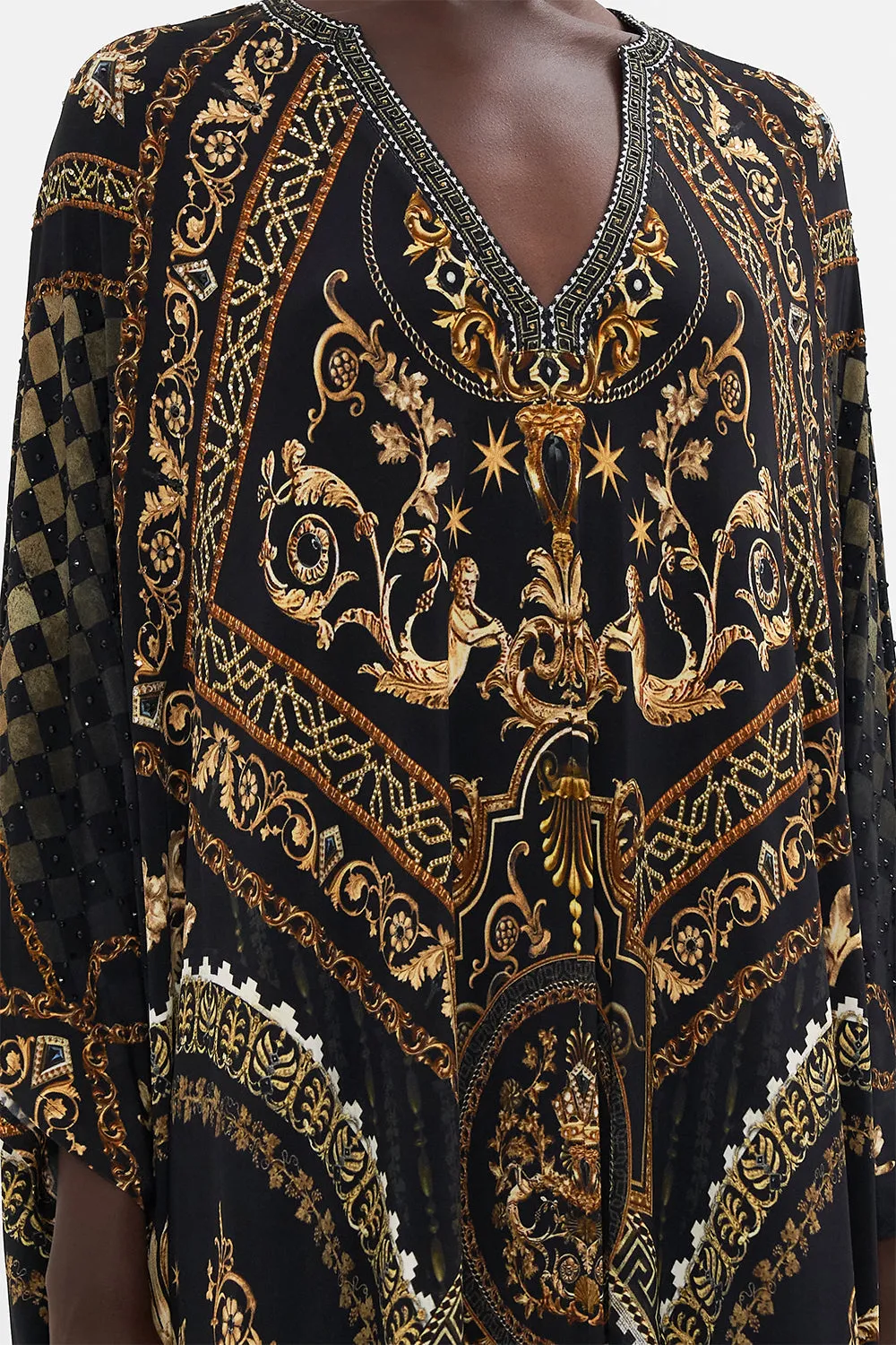 JERSEY LONG KAFTAN WITH ROUNDED HEM DUOMO DYNASTY