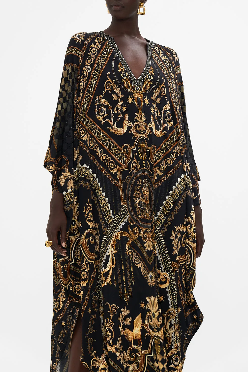 JERSEY LONG KAFTAN WITH ROUNDED HEM DUOMO DYNASTY