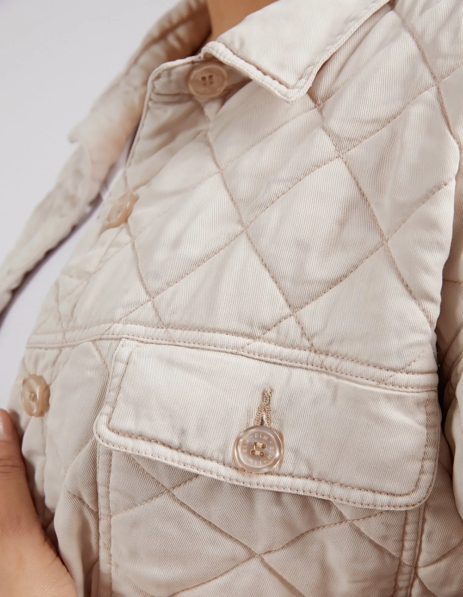 Katie Quilted Shacket Oatmeal