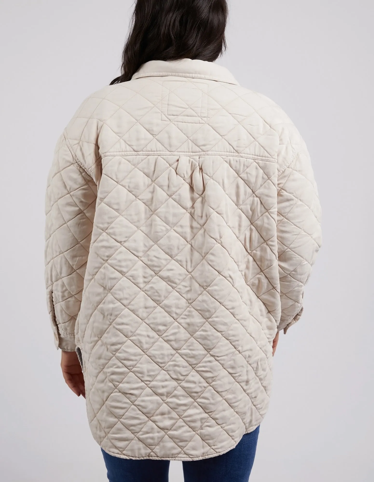 Katie Quilted Shacket Oatmeal