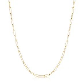 Kaylee 16” Gold Medium Paperclip Chain Linked Necklace