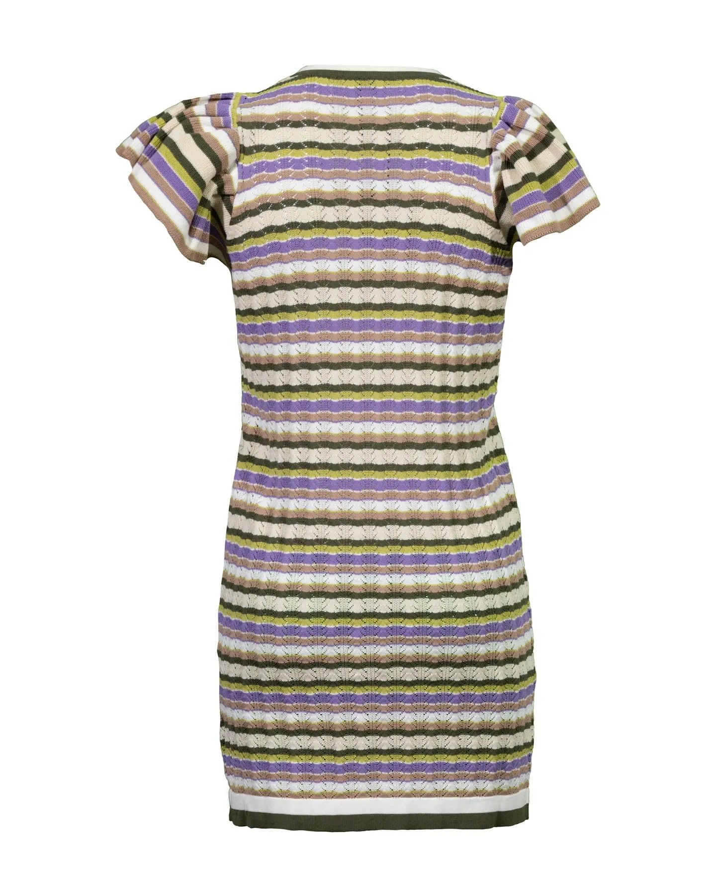 Knitted Stripe Pointelle Dress