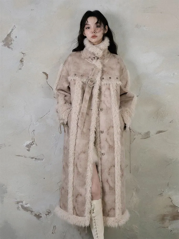 Lamb fur long coat【s0000005548】