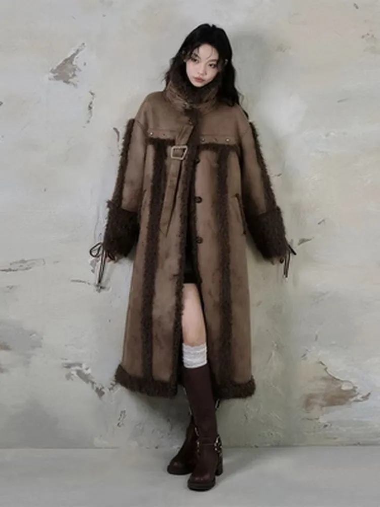 Lamb fur long coat【s0000005548】