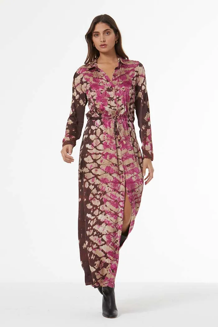 Lennon Shirt Dress w/ Beads // Wild Orchid Boa Wash