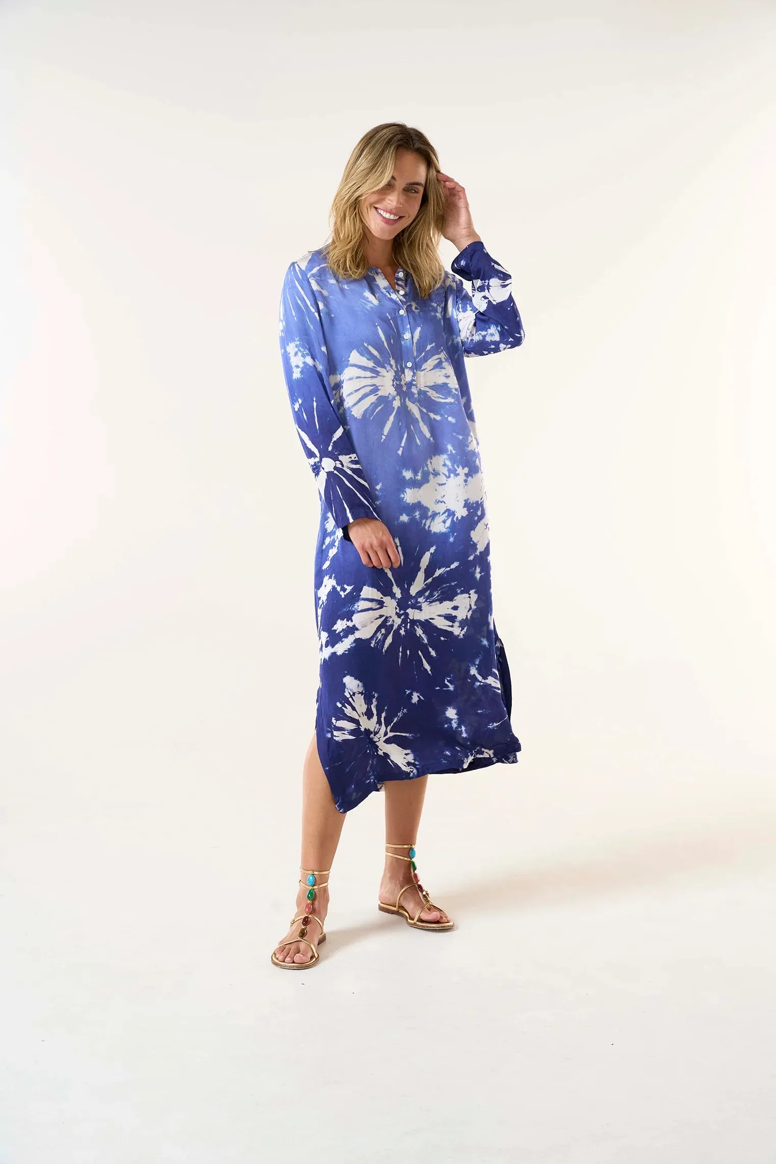 LLEW MAXI DRESS | Marrakesh Indigo Cupro