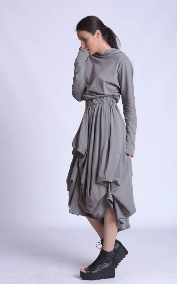 Long Sleeve Asymmetric Dress