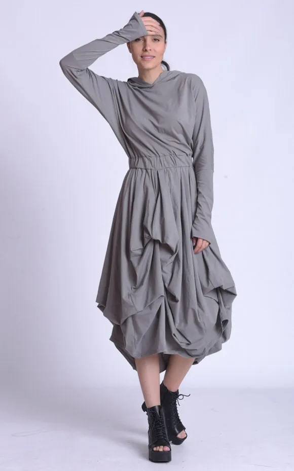 Long Sleeve Asymmetric Dress