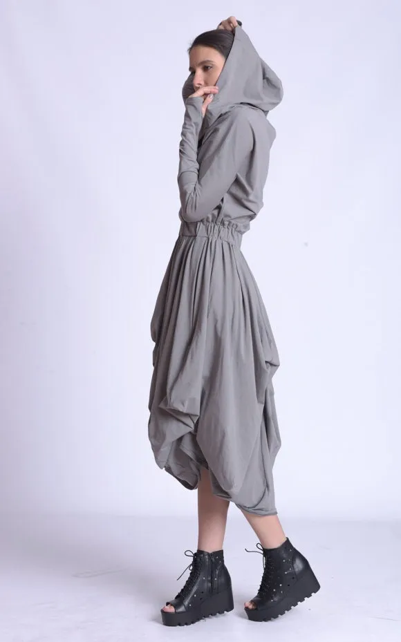 Long Sleeve Asymmetric Dress