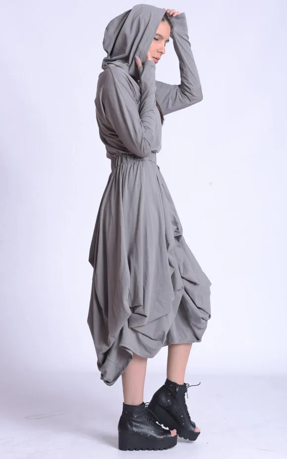 Long Sleeve Asymmetric Dress