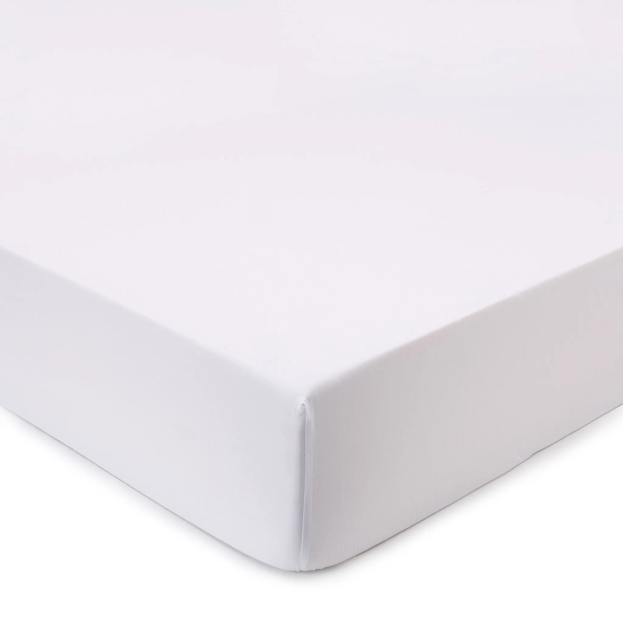 Loura Satin Fitted Sheet [White]