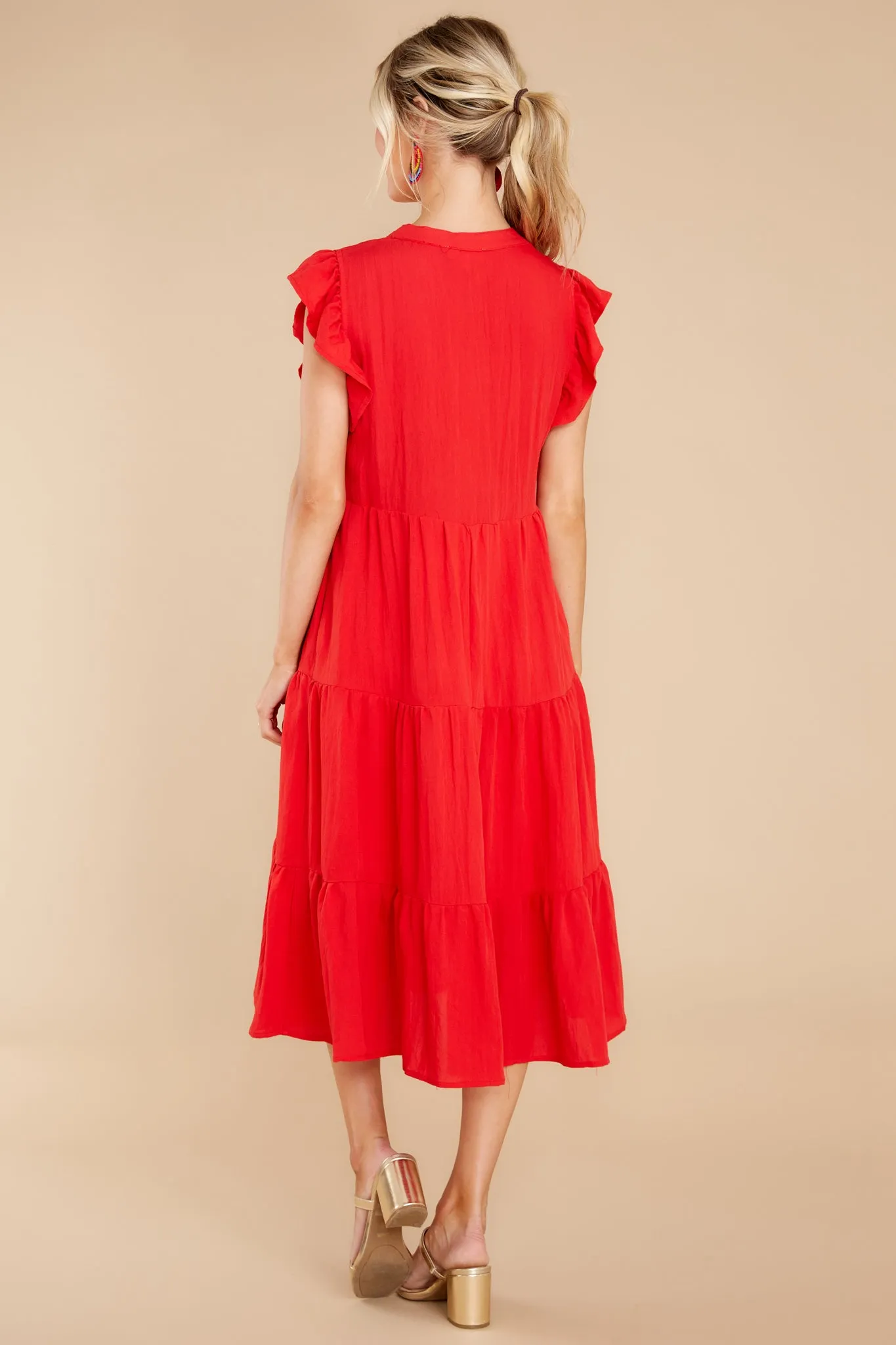 Meaningful Ways Red Midi Dress