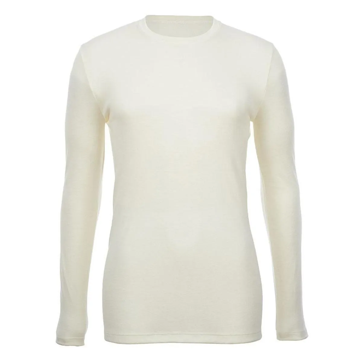 Merino Skins Unisex Long Sleeve Crew Neck - White