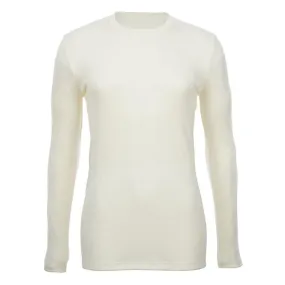 Merino Skins Unisex Long Sleeve Crew Neck - White