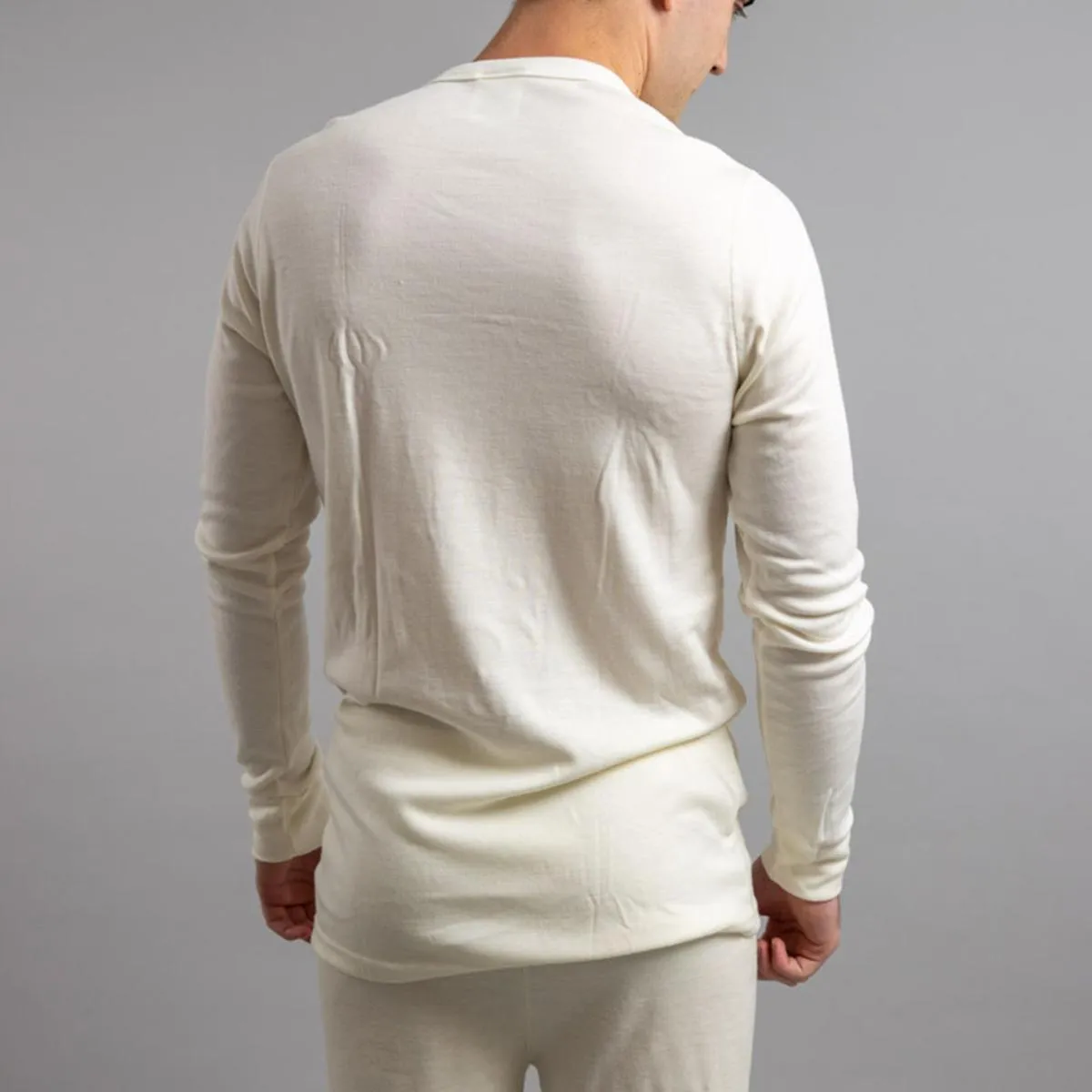 Merino Skins Unisex Long Sleeve Crew Neck - White