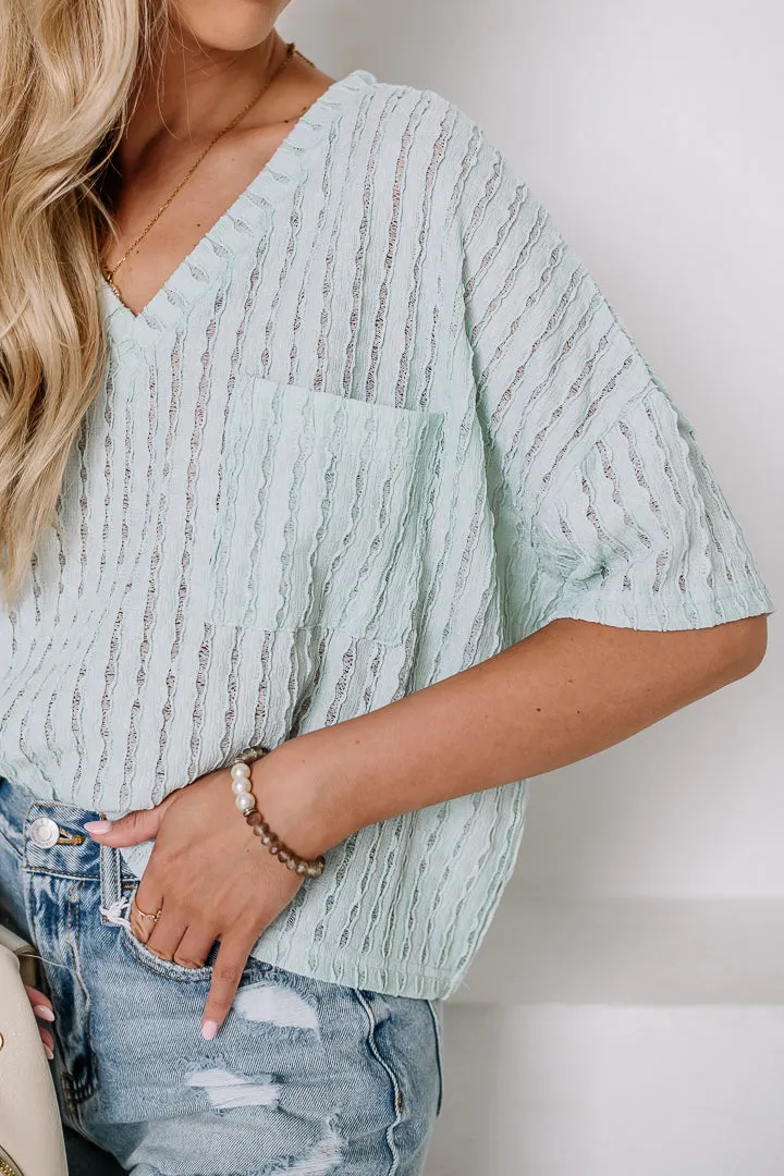 Mint Condition Lightweight Crop Top | Blue