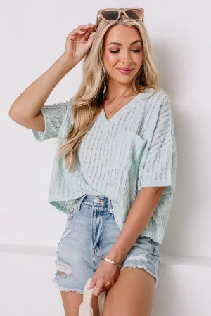 Mint Condition Lightweight Crop Top | Blue