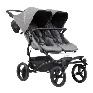 Mountain Buggy Duet Luxury Herringbone Double Stroller - With Carrycot Plus Bundle