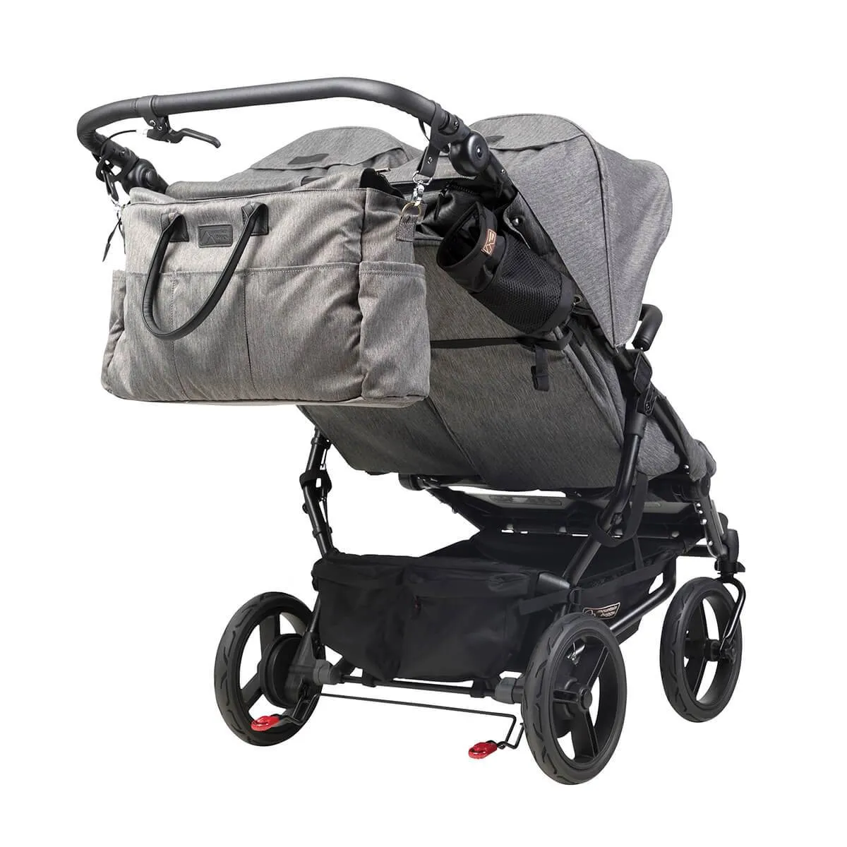 Mountain Buggy Duet Luxury Herringbone Double Stroller - With Carrycot Plus Bundle