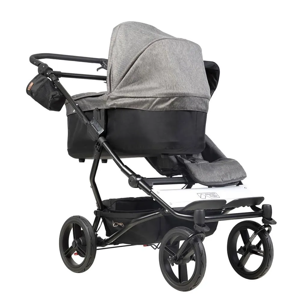 Mountain Buggy Duet Luxury Herringbone Double Stroller - With Carrycot Plus Bundle