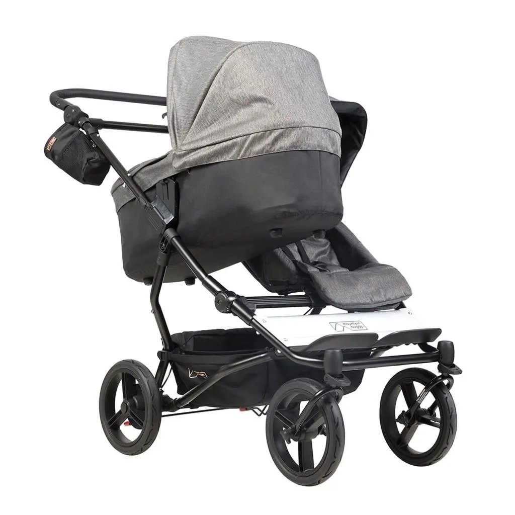 Mountain Buggy Duet Luxury Herringbone Double Stroller - With Carrycot Plus Bundle