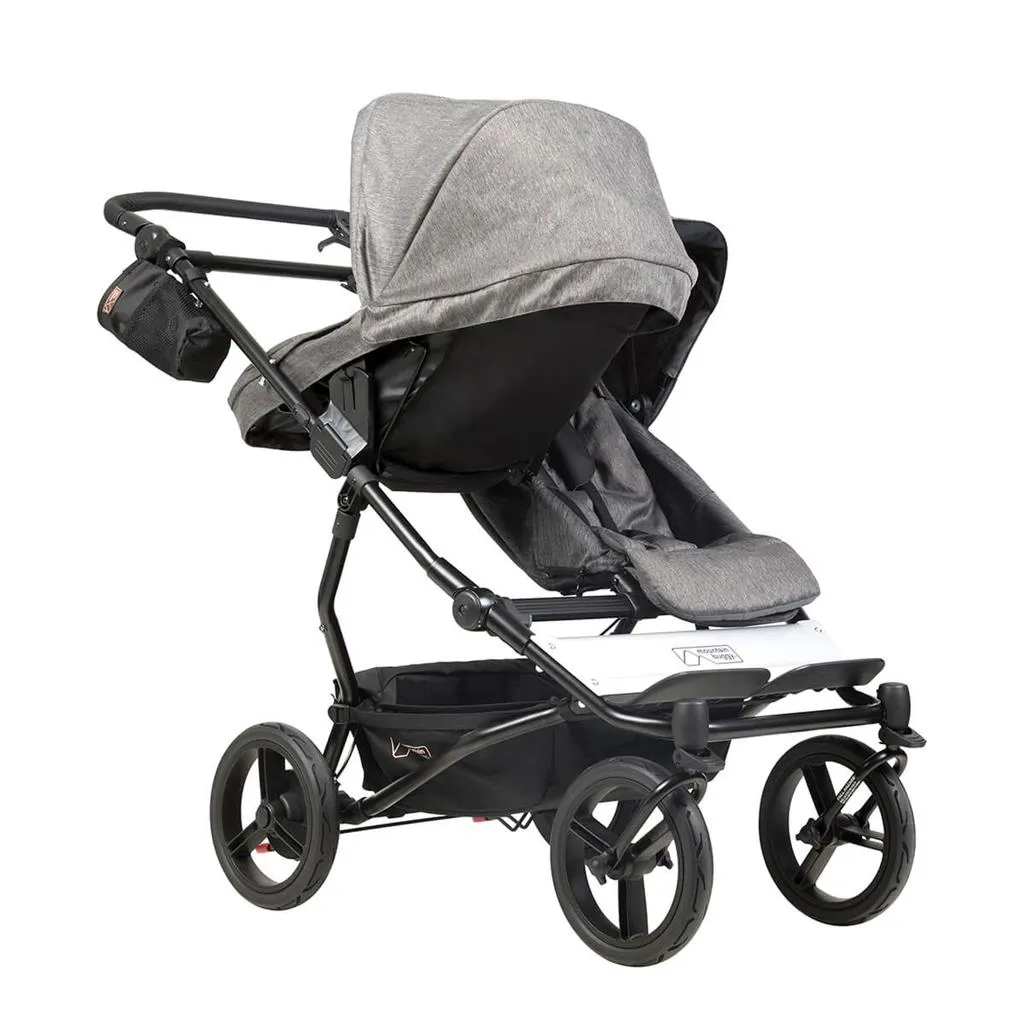 Mountain Buggy Duet Luxury Herringbone Double Stroller - With Carrycot Plus Bundle