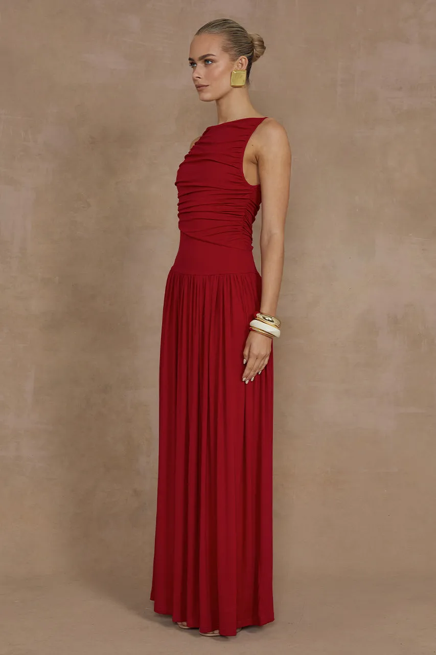 NALLA MAXI DRESS - CHERRY