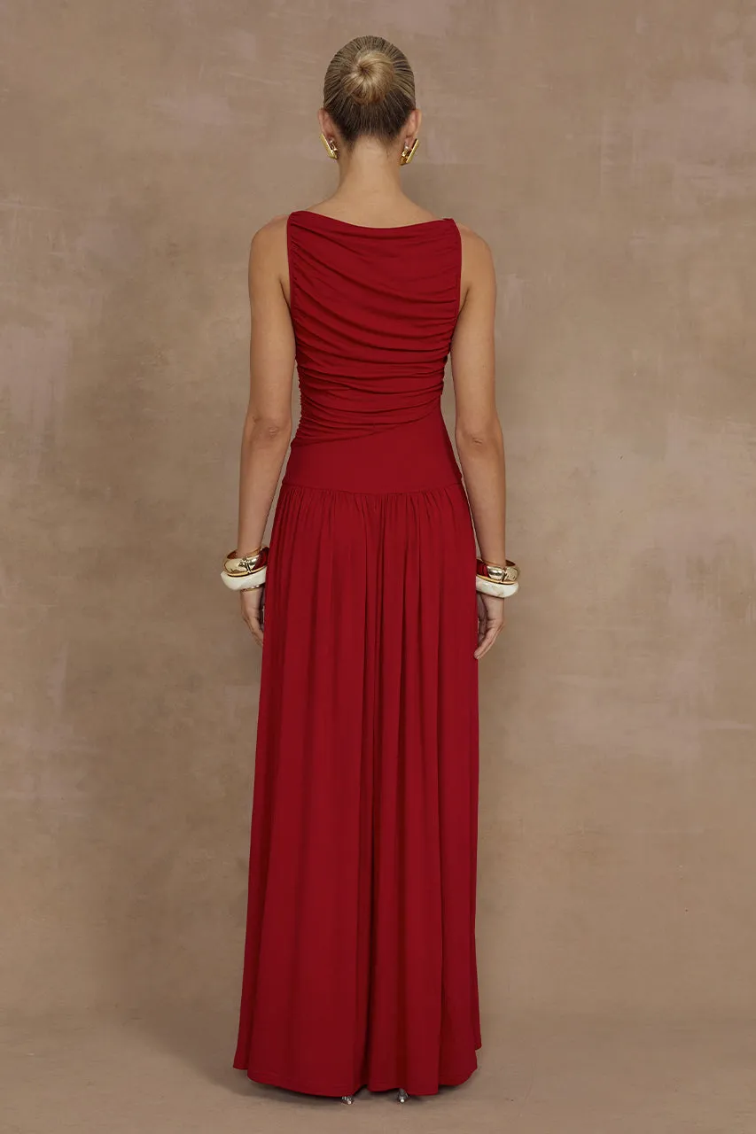 NALLA MAXI DRESS - CHERRY