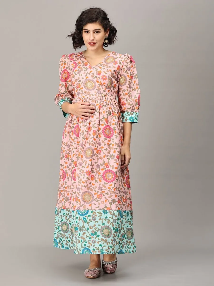 Neerja Muslin Maternity And Nursing Maxi Dress