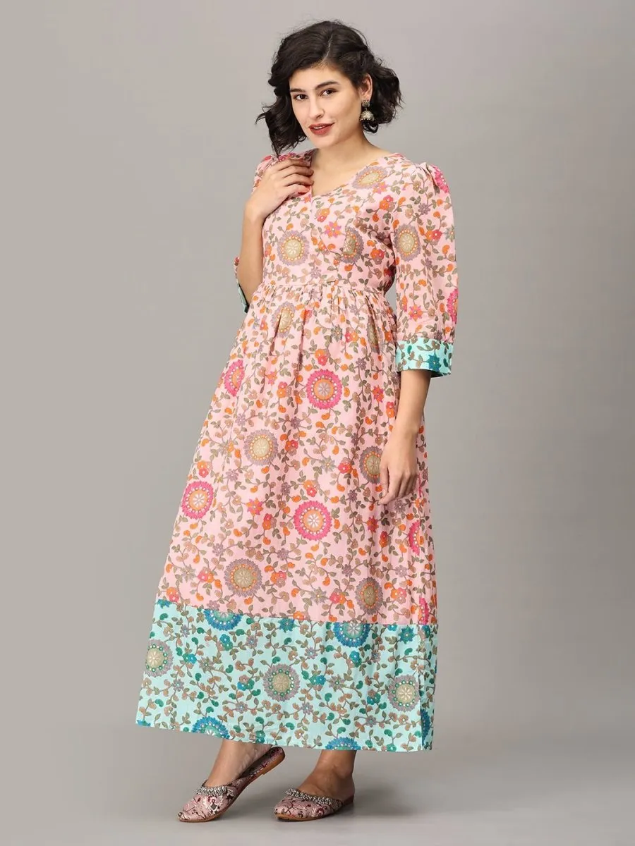 Neerja Muslin Maternity And Nursing Maxi Dress