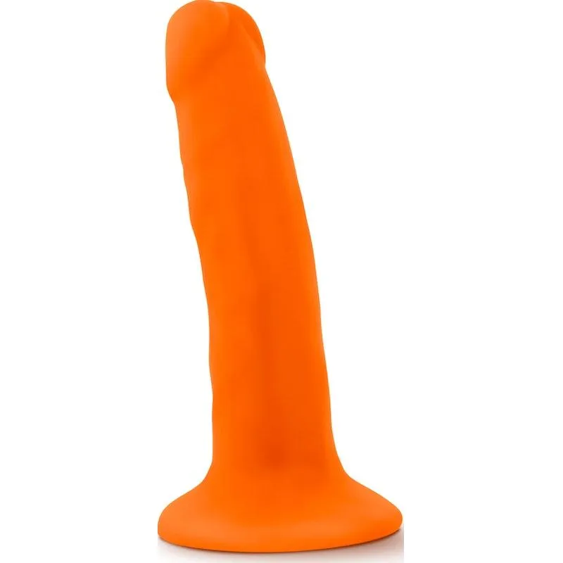 Neo Dual Density Cock 6in Neon Orange