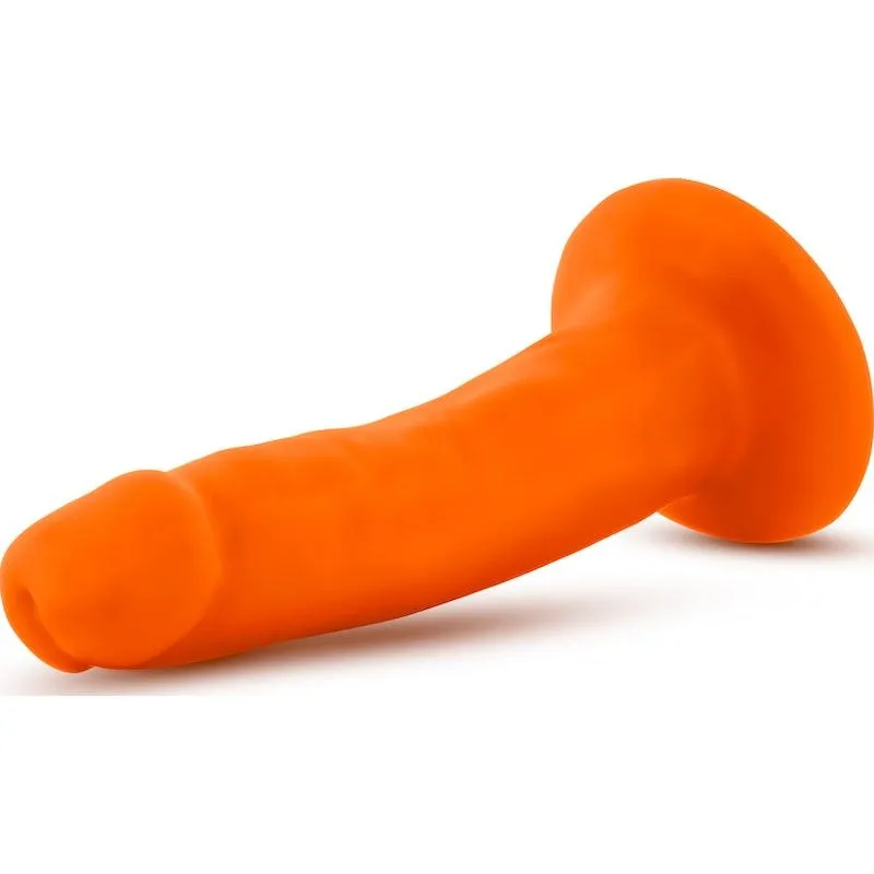 Neo Dual Density Cock 6in Neon Orange