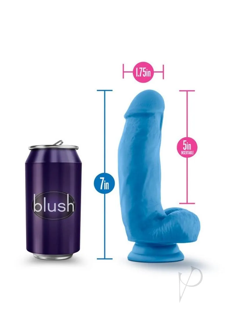 Neo Elite Dd Cock W/balls 7 Blue