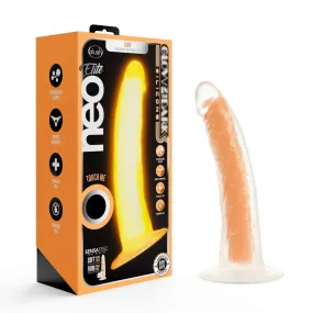 Neo Elite Lavo Glow In The Dark Neon Orange 7.5-Inch Long Dildo