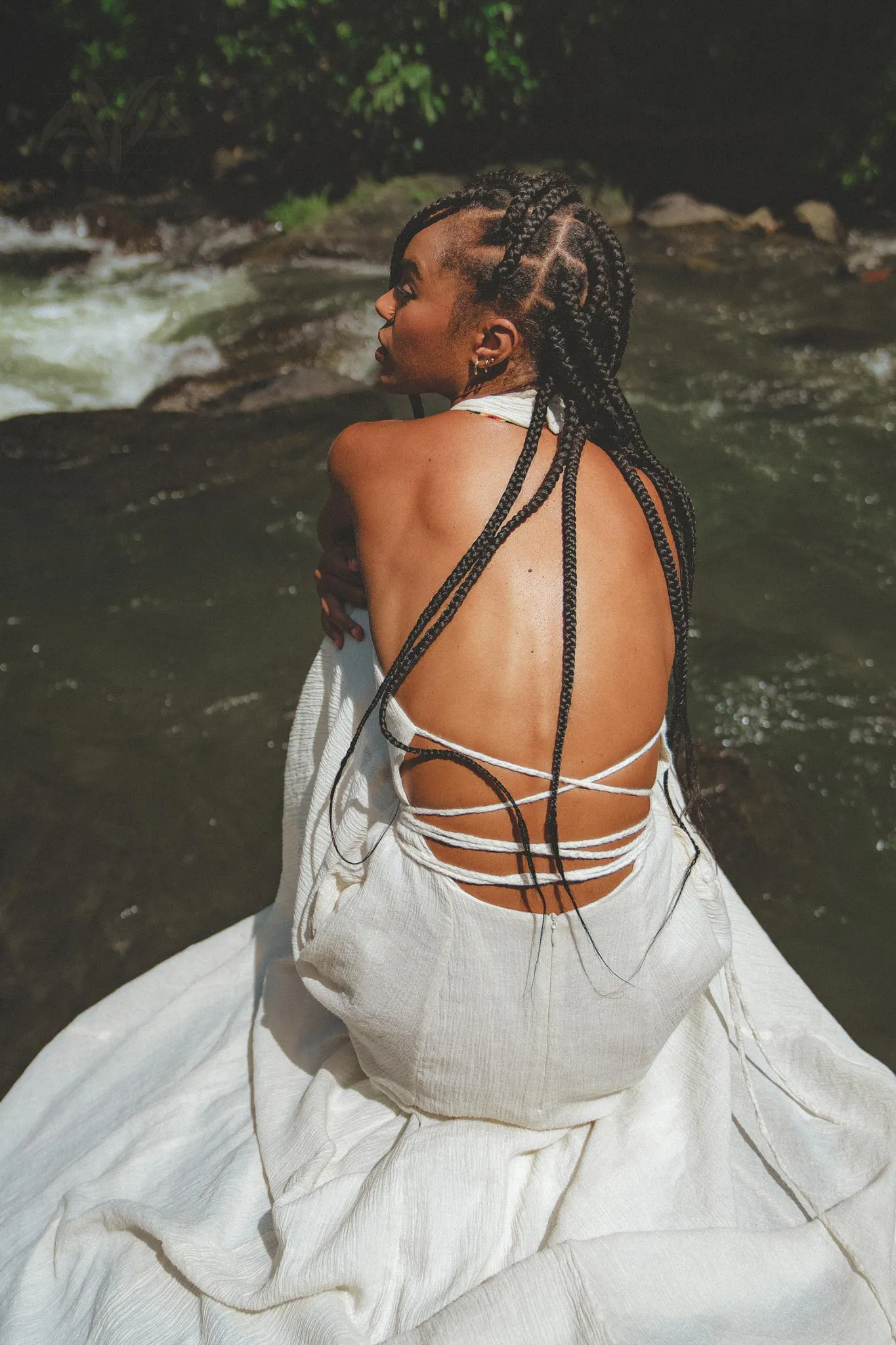 Off-White Harmonia Dress • Bohemian Back Laces Dress • Bridesmaid Wedding Dress