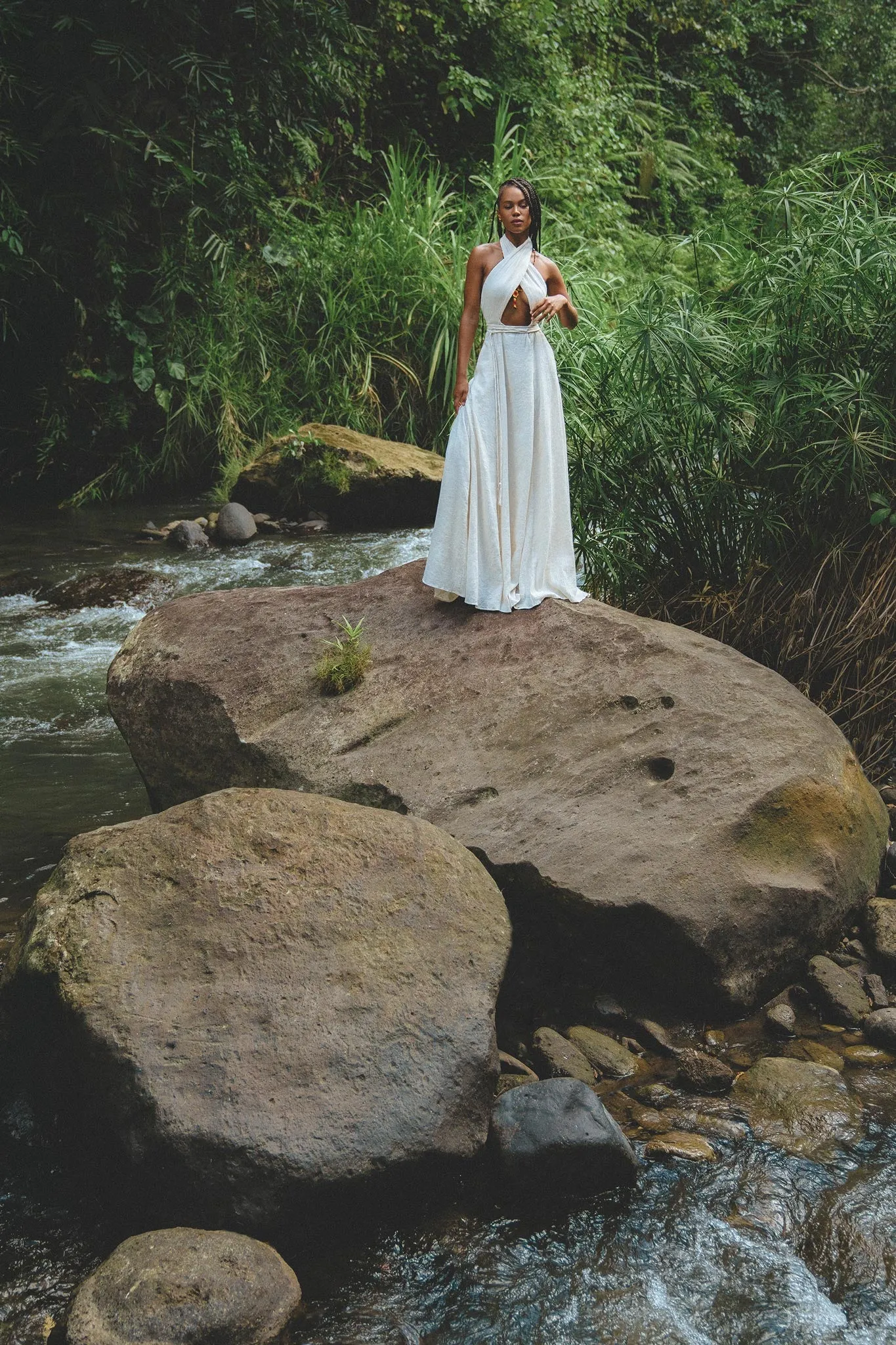 Off-White Harmonia Dress • Bohemian Back Laces Dress • Bridesmaid Wedding Dress