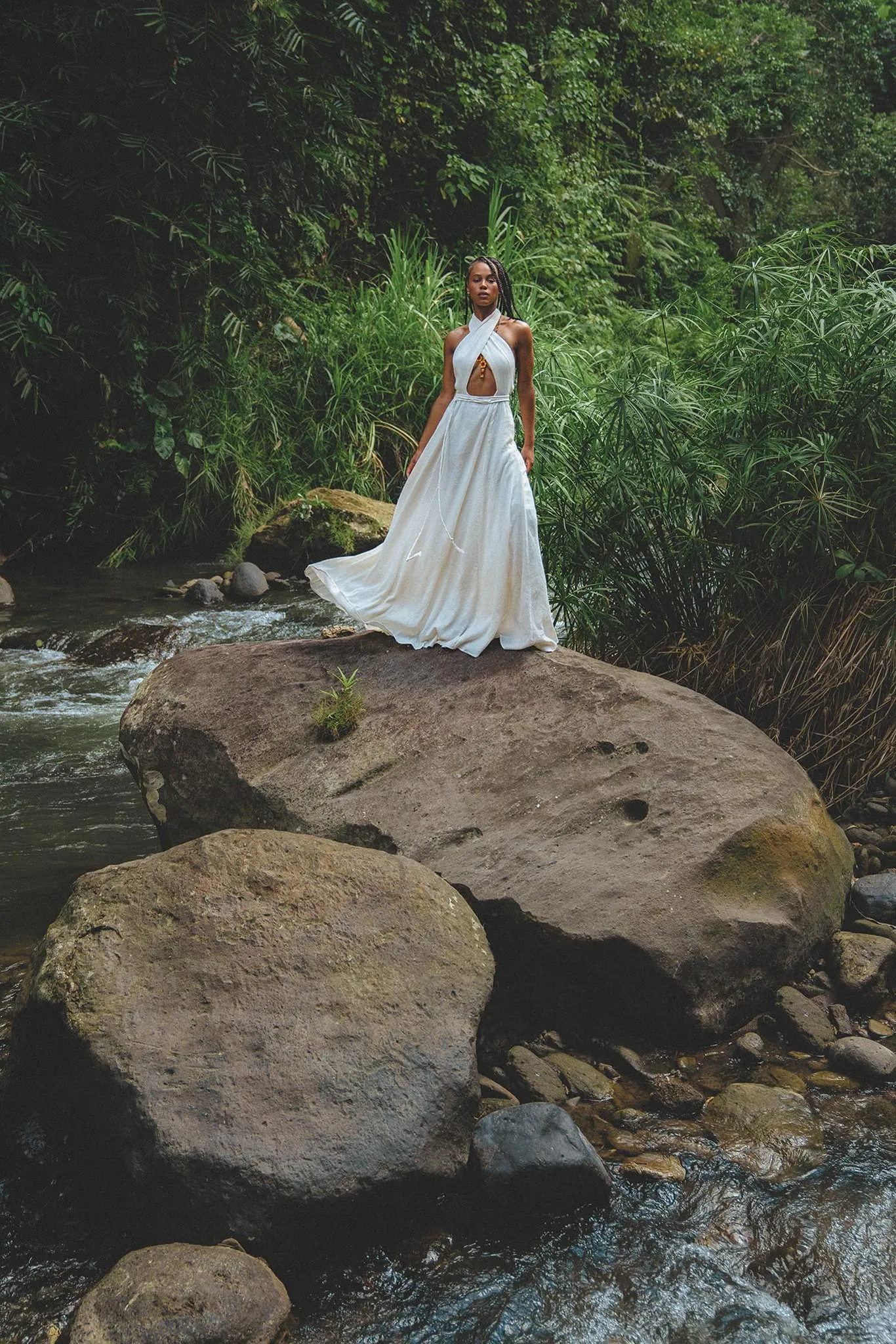 Off-White Harmonia Dress • Bohemian Back Laces Dress • Bridesmaid Wedding Dress