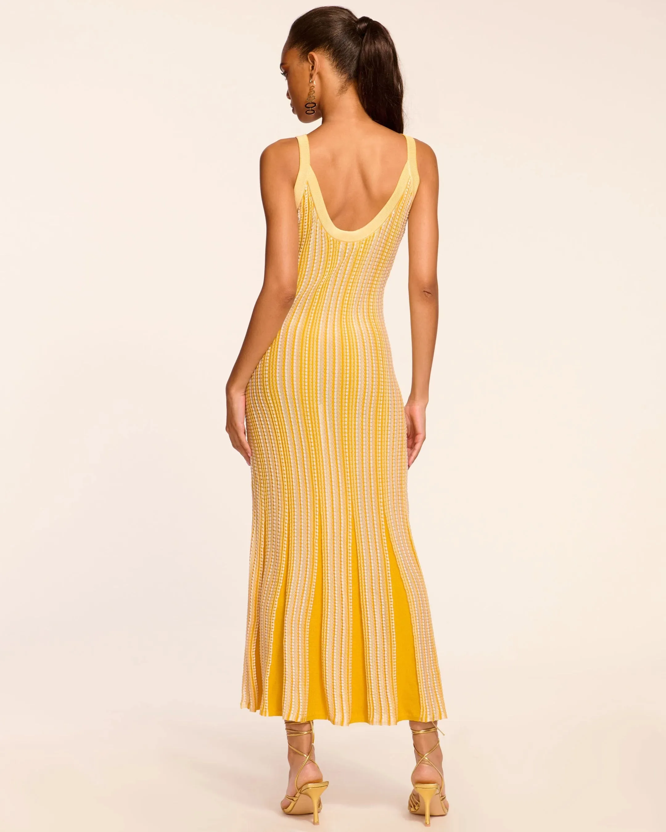 Paetyn Knit Maxi Dress - Daisy Yellow Stripe