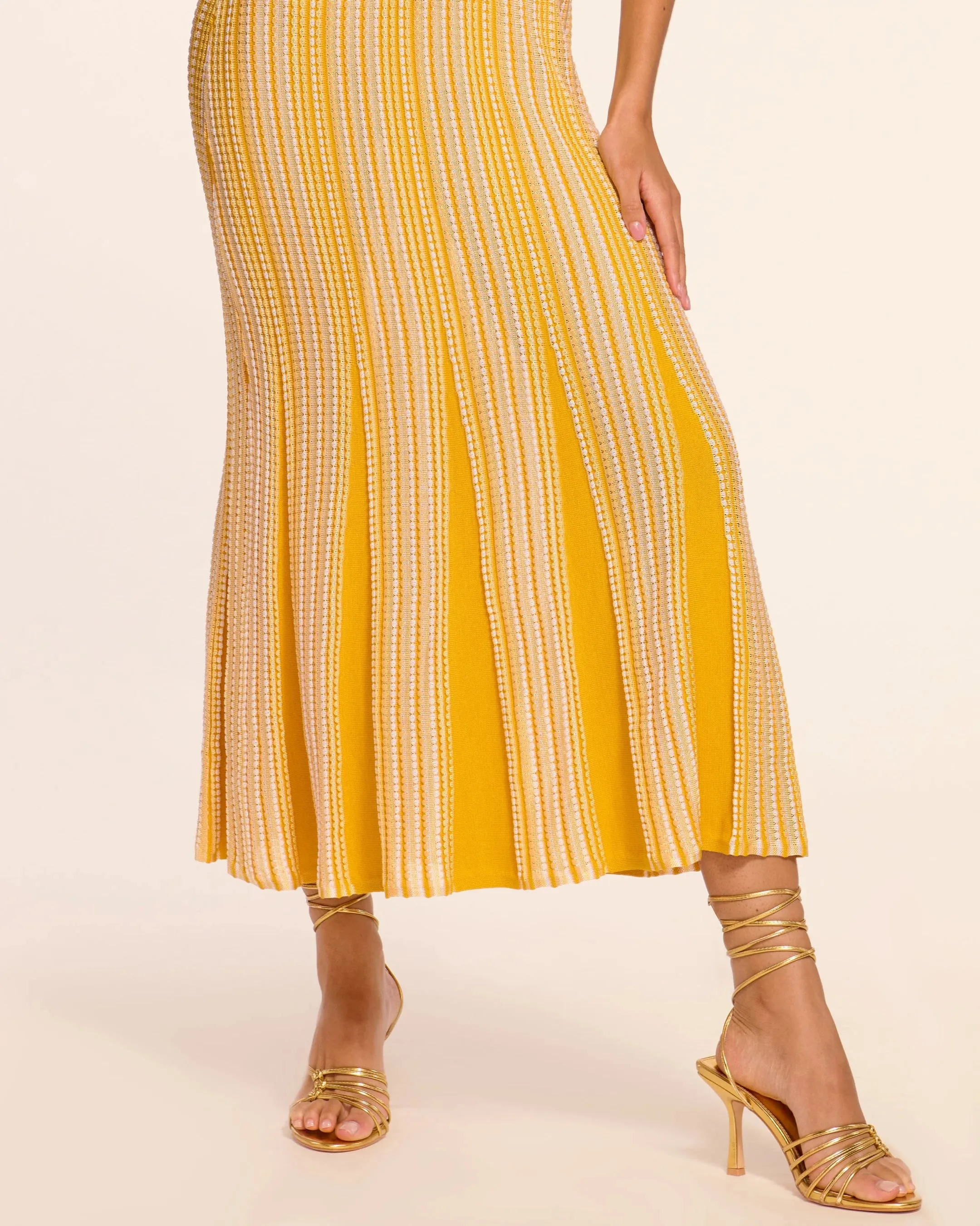 Paetyn Knit Maxi Dress - Daisy Yellow Stripe